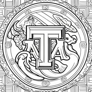 Texas A M Logo Coloring Page 41253-32946