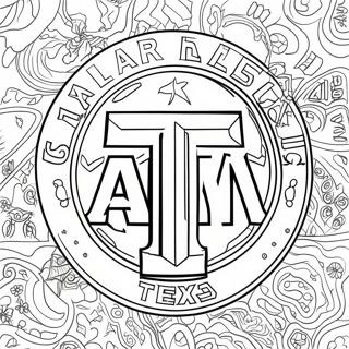 Texas A M Logo Coloring Page 41253-32948