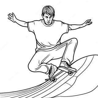 Tony Hawk Performing A Stunning Trick Coloring Page 41264-32958