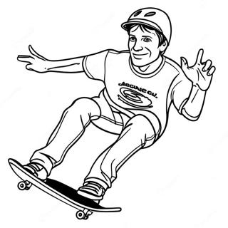 Tony Hawk Performing A Stunning Trick Coloring Page 41264-32959