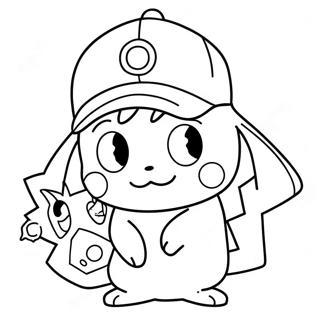 Ash Ketchum With Pikachu Coloring Page 41284-32975