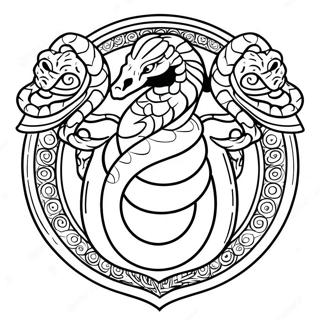 Slytherin Snake Emblem Coloring Page 41304-32990