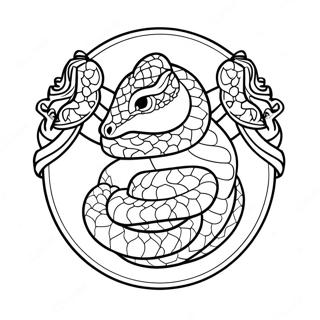 Slytherin Snake Emblem Coloring Page 41304-32991