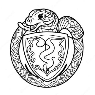 Slytherin Snake Emblem Coloring Page 41304-32992