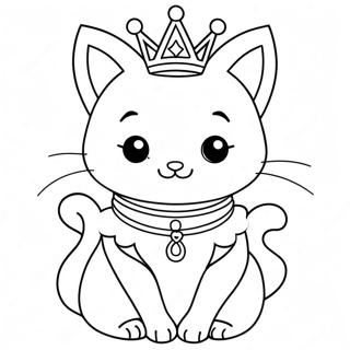 Princess Cat Coloring Page 41313-32998