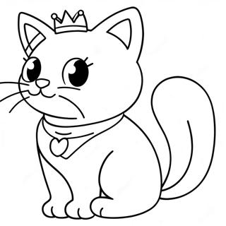 Princess Cat Coloring Page 41313-32999