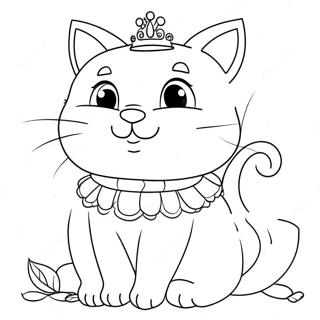 Princess Cat Coloring Page 41313-33000