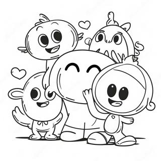 Happy Word World Characters Coloring Page 41324-33005