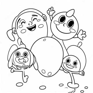 Happy Word World Characters Coloring Page 41324-33006