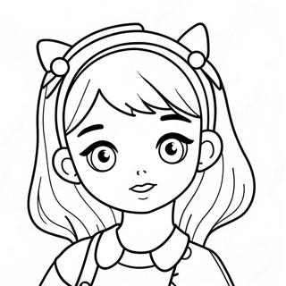 Pretty Girl Gacha Life Character Coloring Page 41333-33012