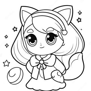 Cute Gacha Life Girl With Cat Ears Coloring Page 41334-33014