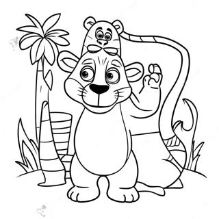 Madagascar 3 Coloring Pages