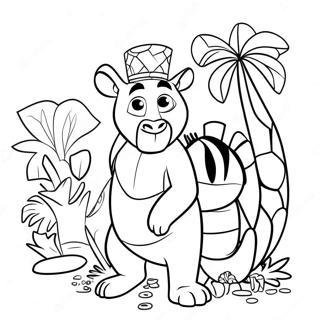 Madagascar 3 Movie Scene Coloring Page 41353-33034