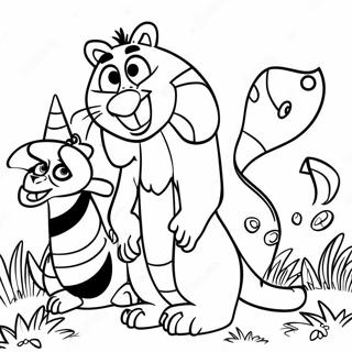 Madagascar 3 Movie Scene Coloring Page 41353-33035