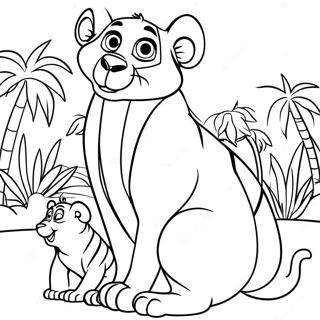 Madagascar 3 Movie Scene Coloring Page 41353-33036