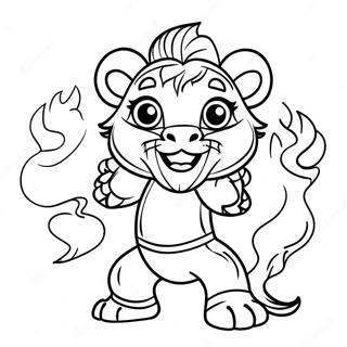 Alex The Lion Dancing Coloring Page 41354-33027