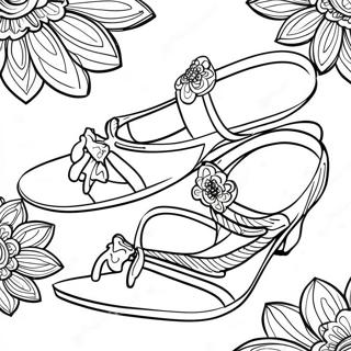 Colorful Sandals Coloring Page 41363-33030