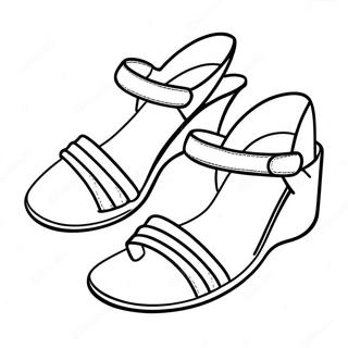 Colorful Sandals Coloring Page 41363-33032