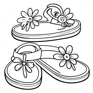 Cute Summer Sandals Coloring Page 41364-33039