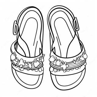 Cute Summer Sandals Coloring Page 41364-33040