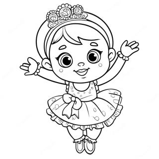 Fancy Nancy In A Sparkly Dress Coloring Page 4137-3425