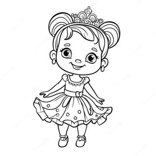 Fancy Nancy In A Sparkly Dress Coloring Page 4137-3426