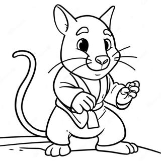 Master Splinter In Action Coloring Page 41384-33053