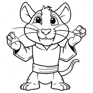 Master Splinter In Action Coloring Page 41384-33054