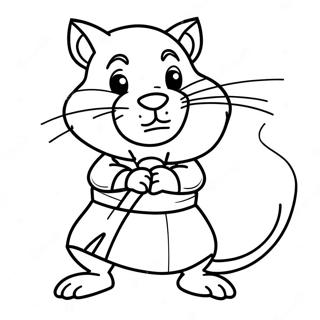 Master Splinter In Action Coloring Page 41384-33055