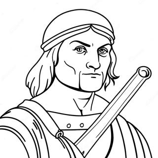 Leonardo With Sword Coloring Page 41404-33065