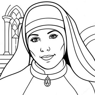 Nun Coloring Page 41413-33069