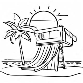 Miami Beach Sunset Coloring Page 41463-33119