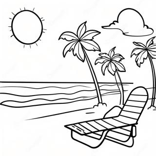 Miami Beach Sunset Coloring Page 41463-33120