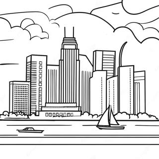 Vibrant Miami Skyline Coloring Page 41464-33114