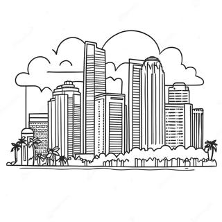 Vibrant Miami Skyline Coloring Page 41464-33115