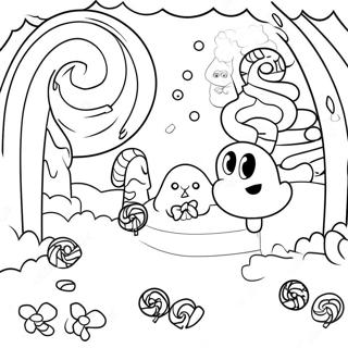 Candyland Adventure Coloring Page 4146-3432