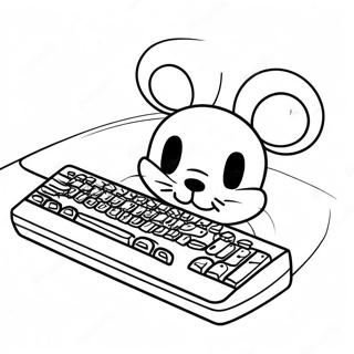 Colorful Keyboard And Mouse Coloring Page 41474-33125