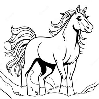 Mustang Horse Coloring Page 41483-33131