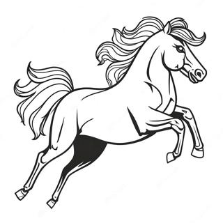 Majestic Mustang Horse Galloping Coloring Page 41484-45688