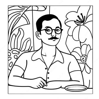 Colorful Matisse Art Coloring Page 41504-33147