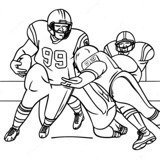 Aaron Donald Sacking The Quarterback Coloring Page 41514-33155