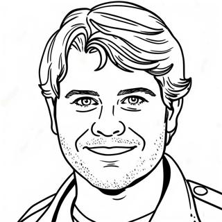 Zach Bryan Portrait Coloring Page 41523-33158