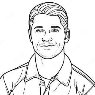 Zach Bryan Portrait Coloring Page 41523-33159