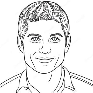 Zach Bryan Portrait Coloring Page 41523-33160