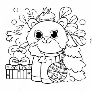 Christmas Preppy Coloring Pages