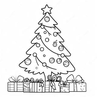 Festive Christmas Tree Coloring Page 41554-33185