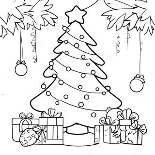 Festive Christmas Tree Coloring Page 41554-33186