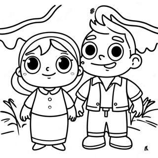 Maya And Miguel In A Fun Adventure Coloring Page 41574-33202