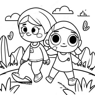 Maya And Miguel In A Fun Adventure Coloring Page 41574-33204