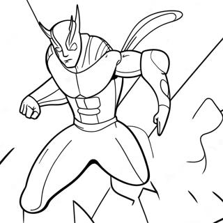 Blue Beetle In Action Coloring Page 4157-3442